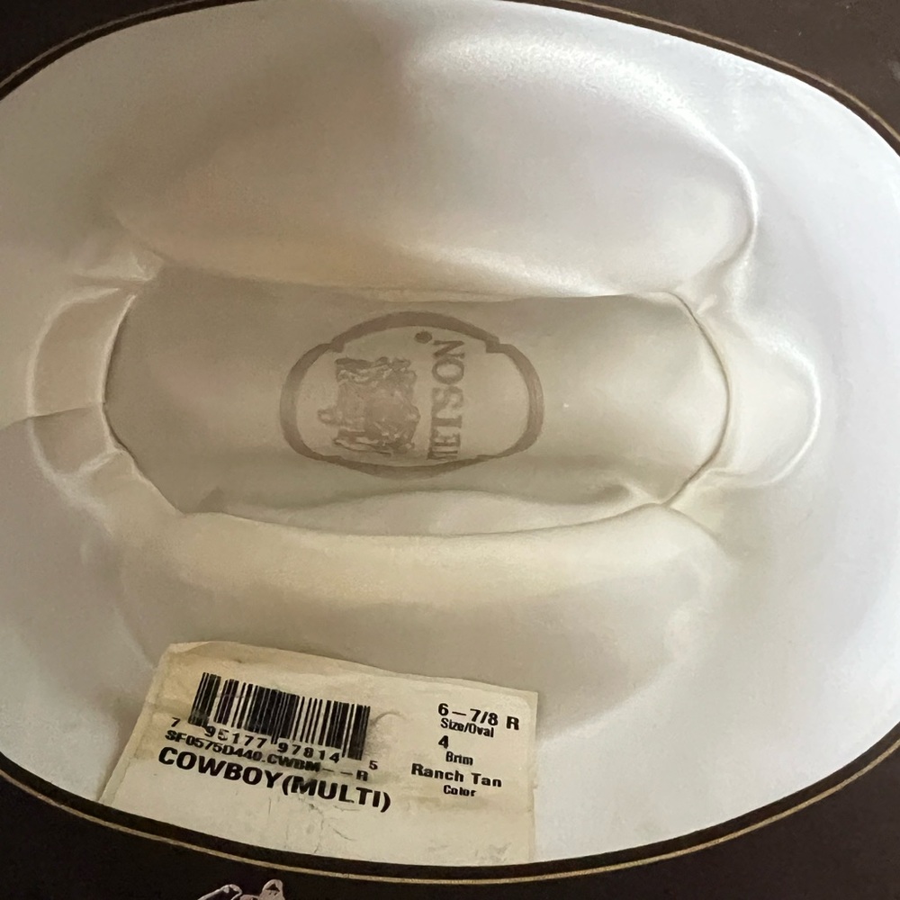 Stetson cowboy hat. Like new. Wore about 10x